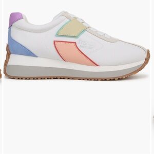 Franco Sarto White Sneakers with Pastel Panels